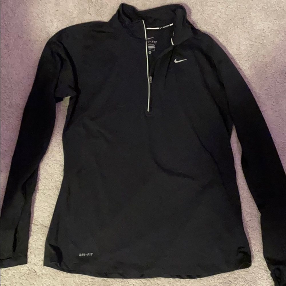 black Nike running pullover